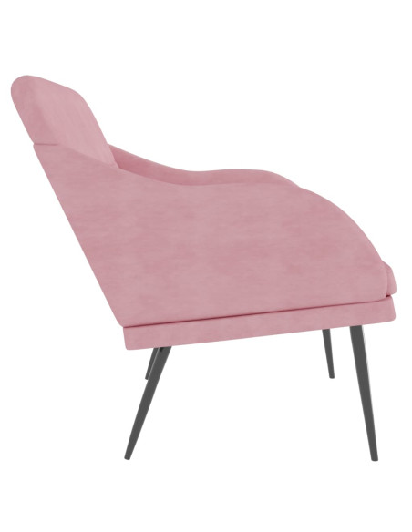 Panca Rosa 110x76x80 cm in Velluto