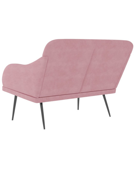Panca Rosa 110x76x80 cm in Velluto