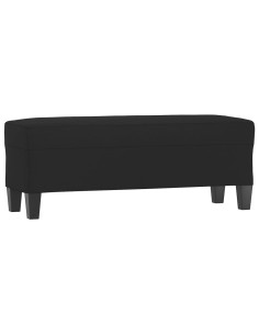 Panca Nera 100x35x41 cm in Microfibra 2