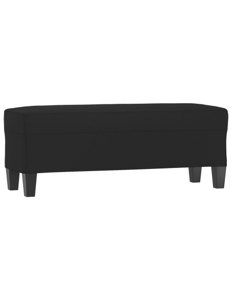 Panca Nera 100x35x41 cm in Microfibra