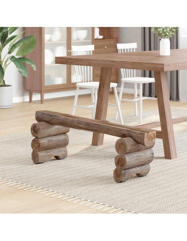panchina Naturale 110 x 30 x 34 cm Legno di teak solido