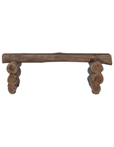 panchina Naturale 110 x 30 x 34 cm Legno di teak solido