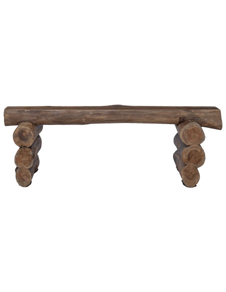 panchina Naturale 110 x 30 x 34 cm Legno di teak solido