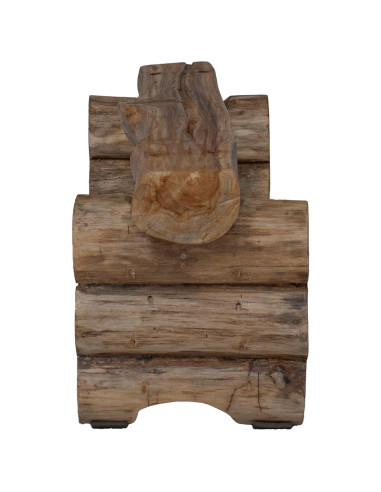 panchina Naturale 110 x 30 x 34 cm Legno di teak solido