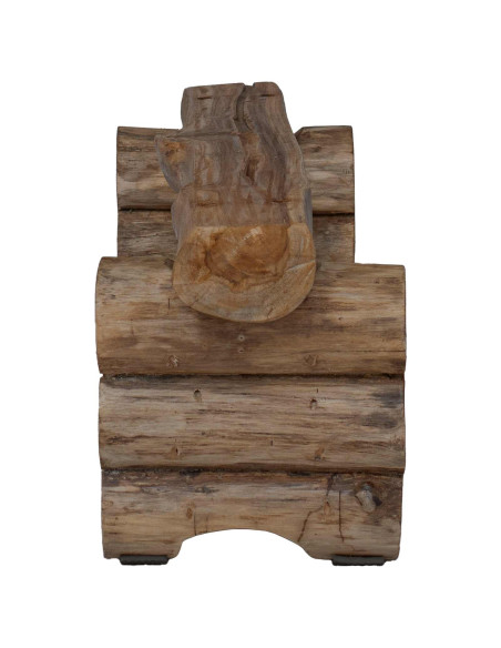 panchina Naturale 110 x 30 x 34 cm Legno di teak solido