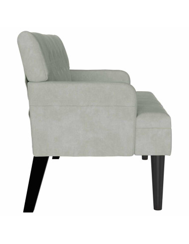 Panca Chesterfield Grigio chiaro 112 x 65,5 x 75 cm Velluto