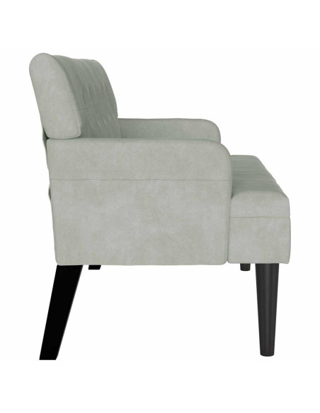Panca Chesterfield Grigio chiaro 112 x 65,5 x 75 cm Velluto