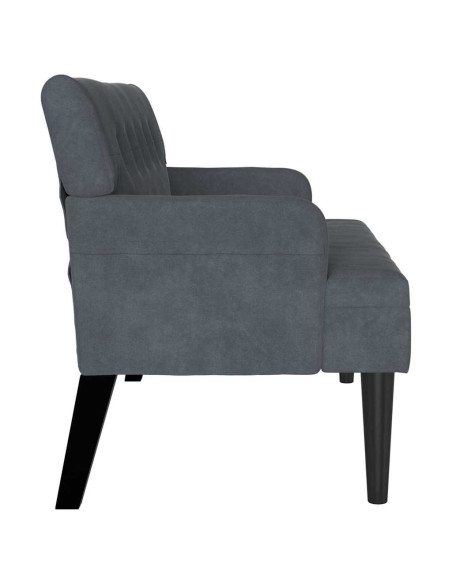 Panca Chesterfield Grigio scuro 112 x 65,5 x 75 cm Velluto