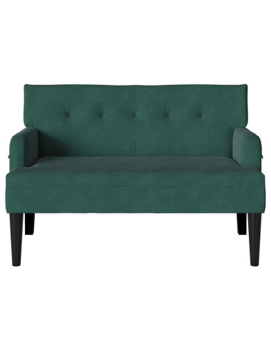 Panca Chesterfield Verde Scuro 112 x 65,5 x 75 cm Velluto