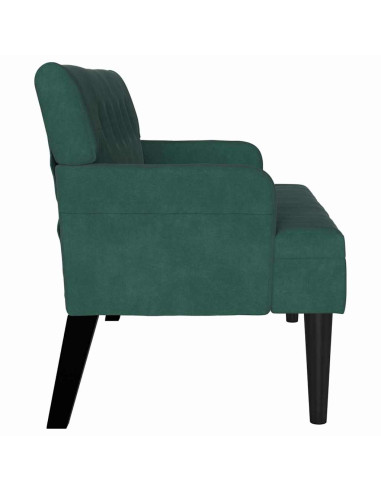 Panca Chesterfield Verde Scuro 112 x 65,5 x 75 cm Velluto