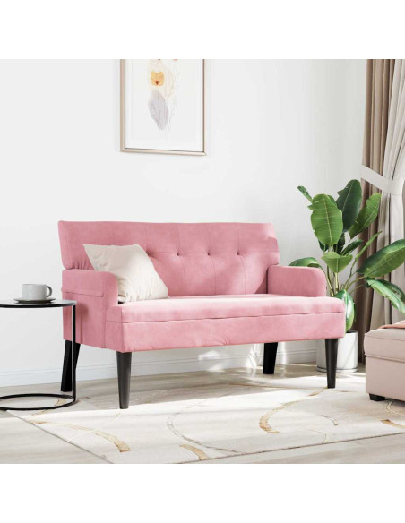 Panca Chesterfield Rosa 112 x 65,5 x 75 cm Velluto