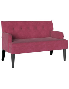 Panca Chesterfield Rosso Vino 112 x 65,5 x 75 cm Velluto 2
