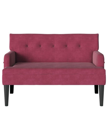 Panca Chesterfield Rosso Vino 112 x 65,5 x 75 cm Velluto