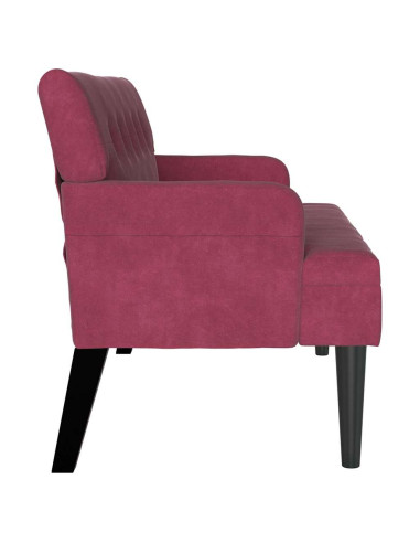 Panca Chesterfield Rosso Vino 112 x 65,5 x 75 cm Velluto