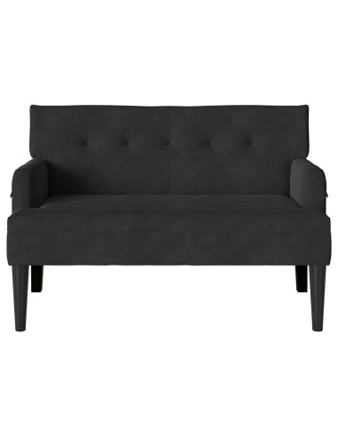 Panca Chesterfield Nero 112 x 65,5 x 75 cm Velluto