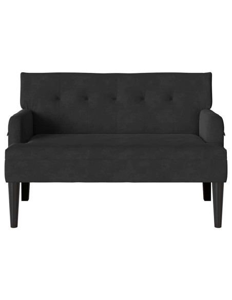 Panca Chesterfield Nero 112 x 65,5 x 75 cm Velluto