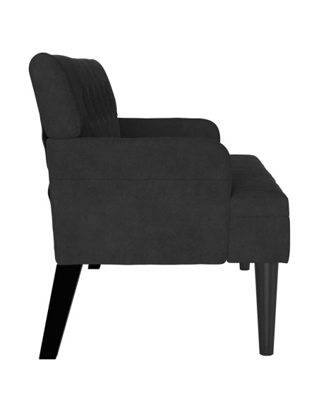 Panca Chesterfield Nero 112 x 65,5 x 75 cm Velluto