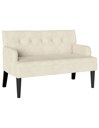 Panca Chesterfield Crema 112 x 65,5 x 75 cm Velluto