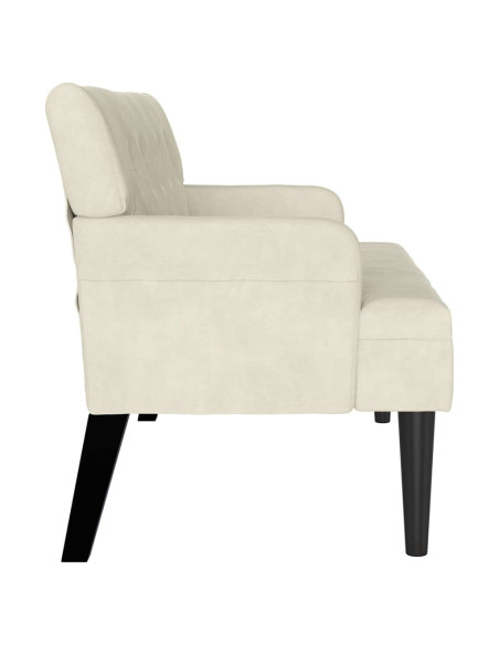 Panca Chesterfield Crema 112 x 65,5 x 75 cm Velluto