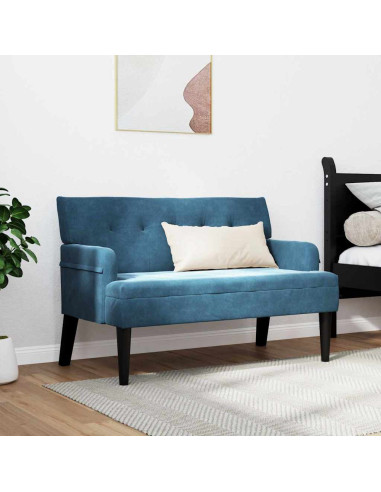 Panca Chesterfield Blu 112 x 65,5 x 75 cm Velluto