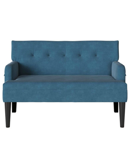 Panca Chesterfield Blu 112 x 65,5 x 75 cm Velluto