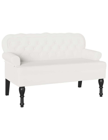Panca Chesterfield Bianco 119,5 x 64,5 x 75 cm Pelle Sintetica