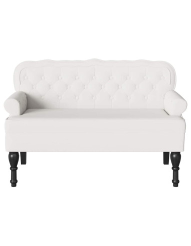 Panca Chesterfield Bianco 119,5 x 64,5 x 75 cm Pelle Sintetica
