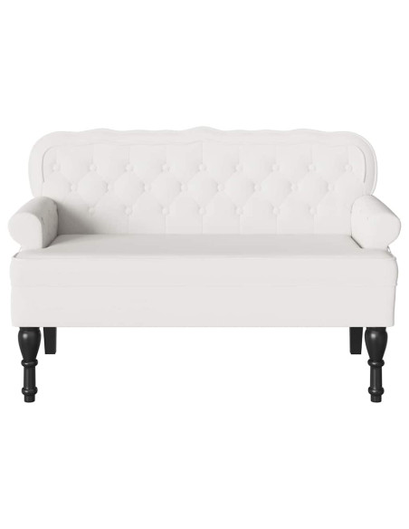 Panca Chesterfield Bianco 119,5 x 64,5 x 75 cm Pelle Sintetica