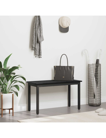 panchina Rovere Nero 80 x 35 x 45 cm Legno multistrato