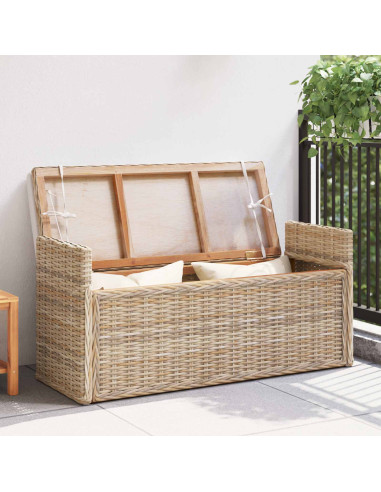 Panchina con contenitore Naturale 110 x 40 x 50 cm Rattan