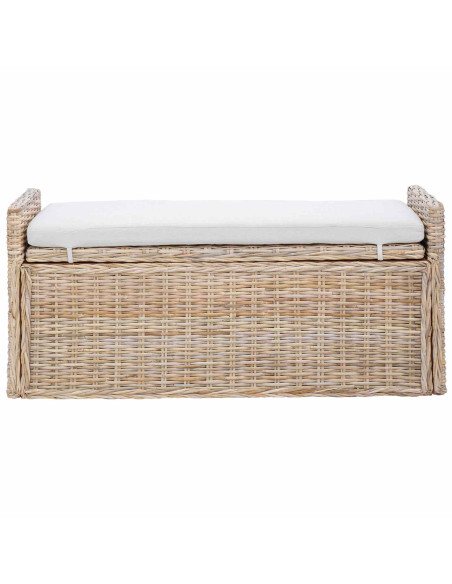 Panchina con contenitore Naturale 110 x 40 x 50 cm Rattan