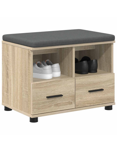 Panca per ingresso con cuscino Rovere Sonoma 60 x 38 x 46 cm