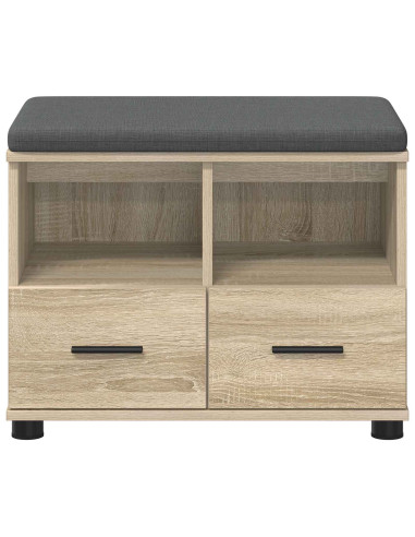 Panca per ingresso con cuscino Rovere Sonoma 60 x 38 x 46 cm