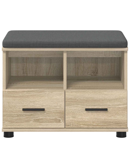 Panca per ingresso con cuscino Rovere Sonoma 60 x 38 x 46 cm