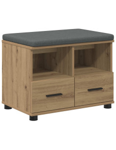 Panca per ingresso Rovere artigianale 60 x 38 x 46 cm 2