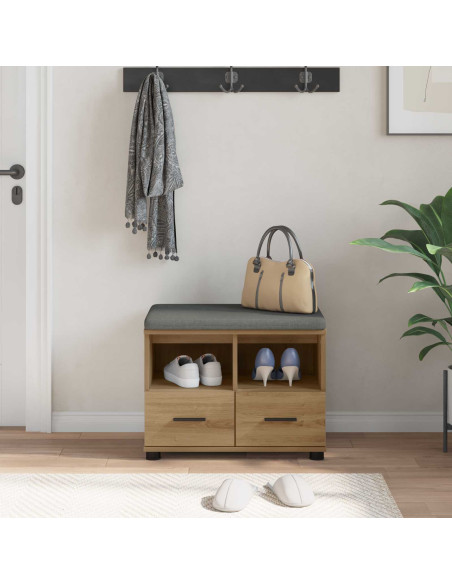 Panca per ingresso Rovere artigianale 60 x 38 x 46 cm