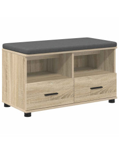 Panca per ingresso con cuscino Rovere Sonoma 80 x 38 x 46 cm 2
