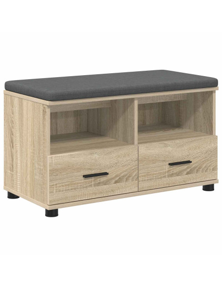 Panca per ingresso con cuscino Rovere Sonoma 80 x 38 x 46 cm