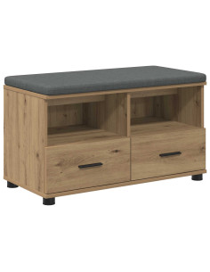 Panca per ingresso Rovere artigianale 80 x 38 x 46 cm 2
