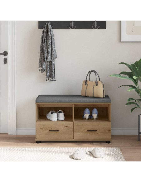 Panca per ingresso Rovere artigianale 80 x 38 x 46 cm