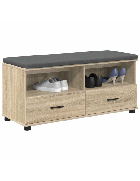 Panca per ingresso con cuscino Rovere Sonoma 100 x 38 x 46 cm
