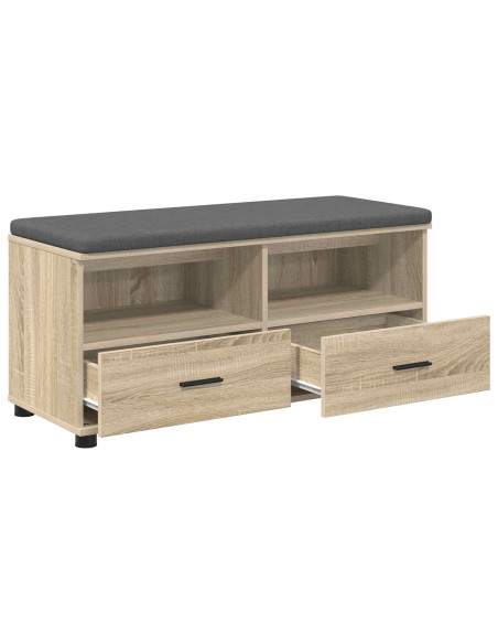 Panca per ingresso con cuscino Rovere Sonoma 100 x 38 x 46 cm