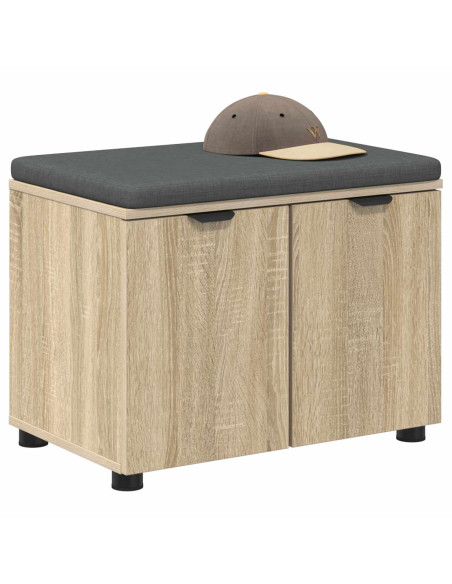Panca per ingresso con cuscino Rovere Sonoma 60 x 38 x 46 cm