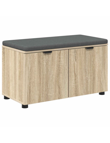 Panca per ingresso con cuscino Rovere Sonoma 80 x 46 x 46 cm