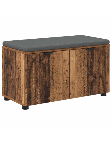 Panca per ingresso con cuscino Legno vecchio 80 x 46 x 46 cm