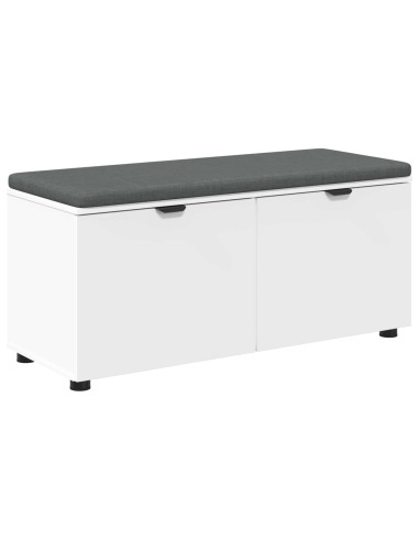 Panca per ingresso con cuscino Bianco 100 x 38 x 46 cm