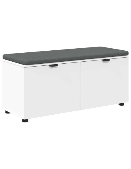 Panca per ingresso con cuscino Bianco 100 x 38 x 46 cm