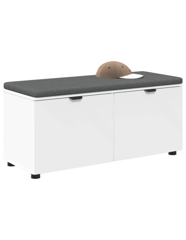 Panca per ingresso con cuscino Bianco 100 x 38 x 46 cm