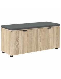 Panca per ingresso con cuscino Rovere Sonoma 100 x 38 x 46 cm 2