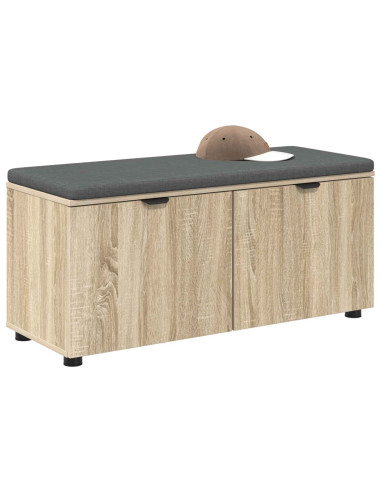 Panca per ingresso con cuscino Rovere Sonoma 100 x 38 x 46 cm